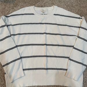 Woman’s Striped Sweater - White and Black